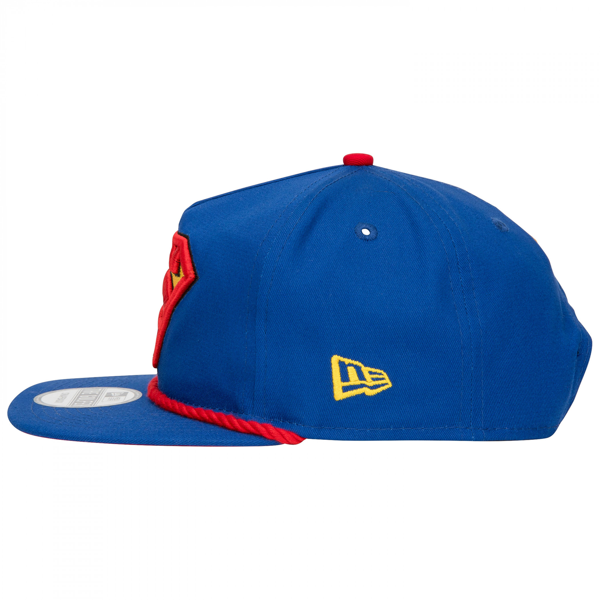 Superman Logo Blue Colorway New Era Adjustable Golfer Rope Hat